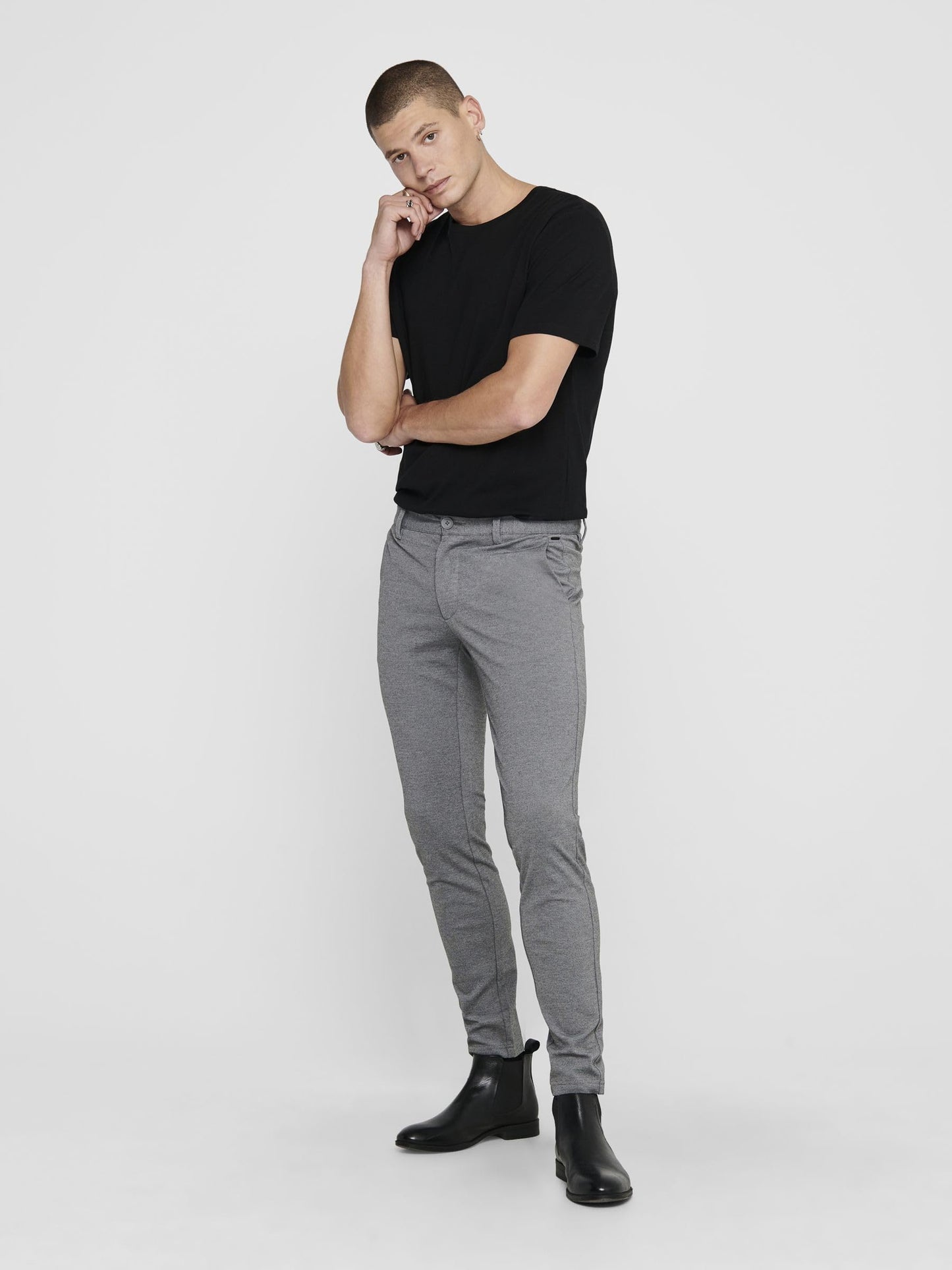 ONLY & SONS Herren Hose 22010209 Medium Grey Melange 30-30