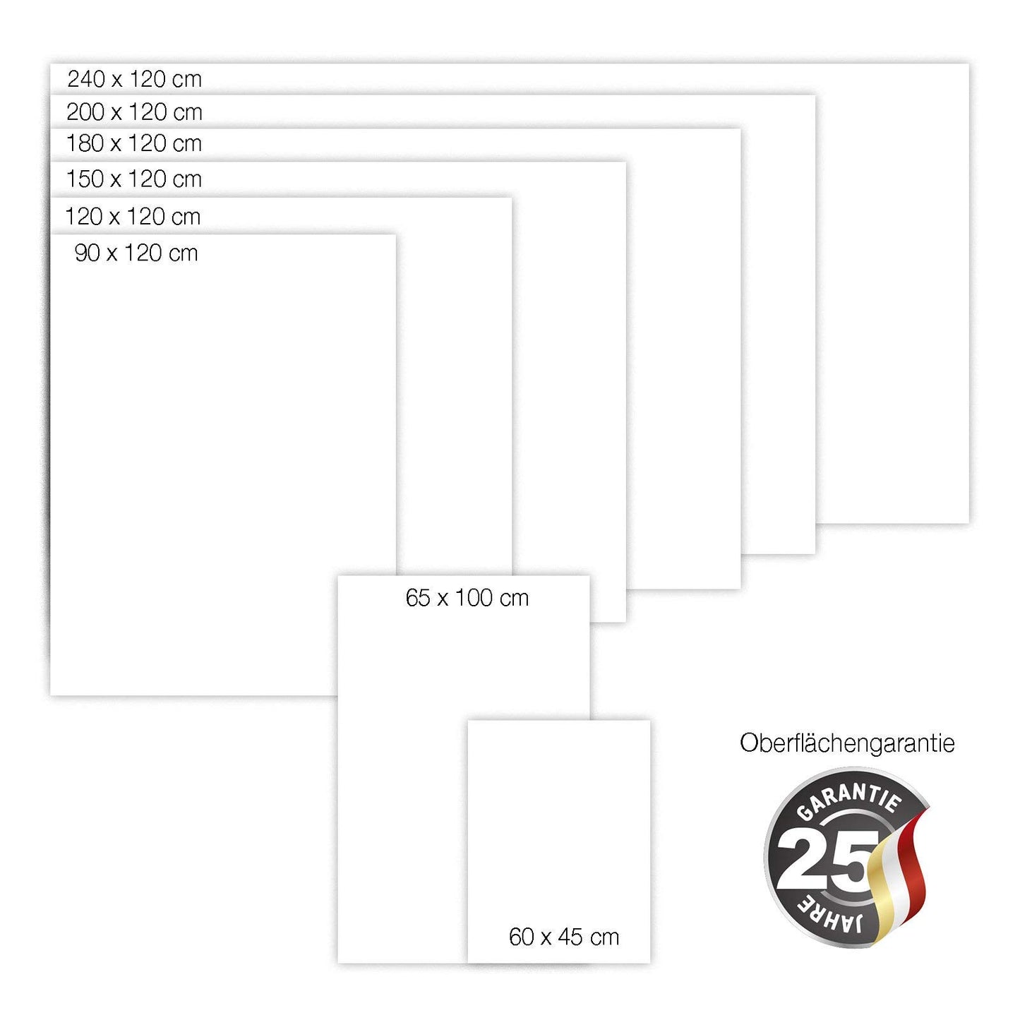 Floordirekt Präsentationsboard - Whiteboard - Magnettafel - Magnetboard lackiert oder Glas - magnetisch & beschreibbar - Schreibtafel Magnetwand Wandtafel (Glasboard Premiumweiß, 45 x 60 cm)