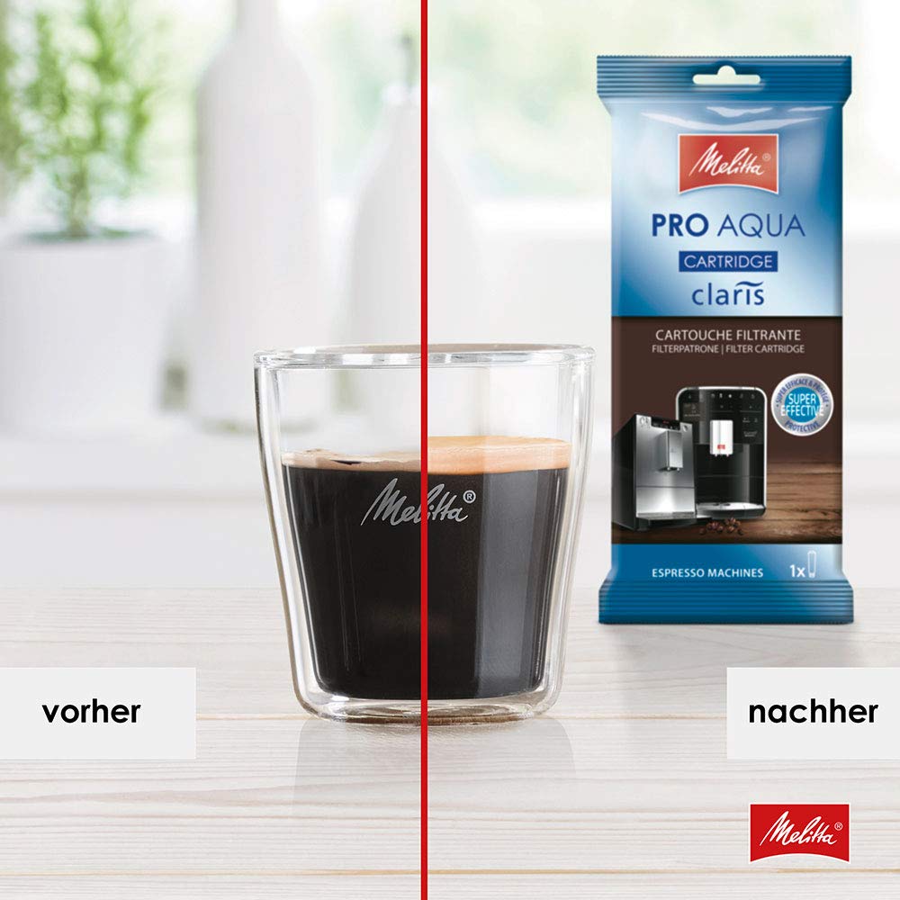 Melitta Filterpatronen Pro Aqua (3 Patronen) – Kalkfilter für Kaffeevollautomaten, verhindern Kalkablagerungen & reduzieren Schadstoffe für den besten Kaffeegeschmack