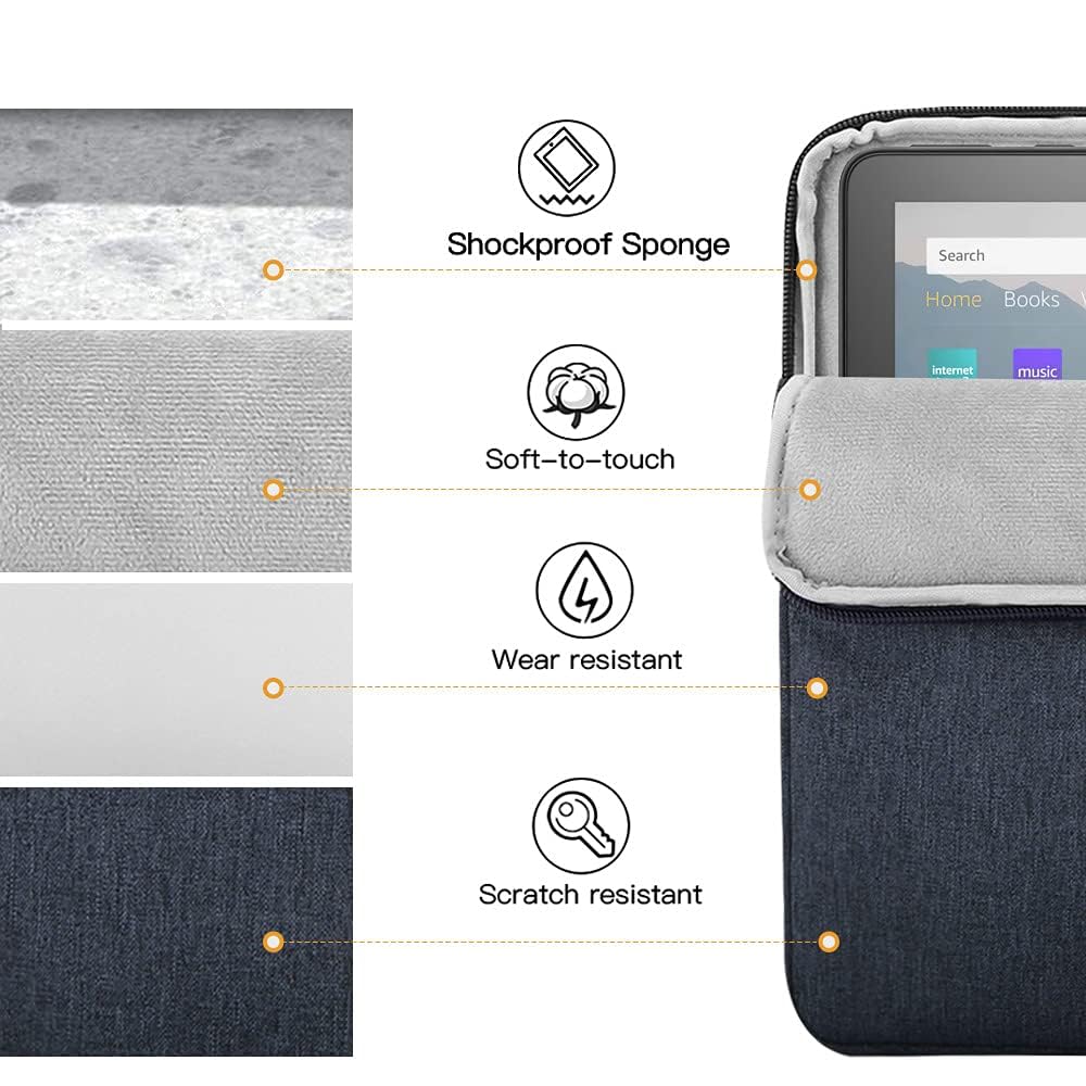 TiMOVO 8-9 Zoll Tablet-Tasche Hülle für All-New iPad mini 7 (A17 Pro, 2024), iPad mini 6 (8.3-Zoll, 2021), iPad mini 5/4/3/2/1, Tragbare Schutztasche mit Taschen für iPad mini