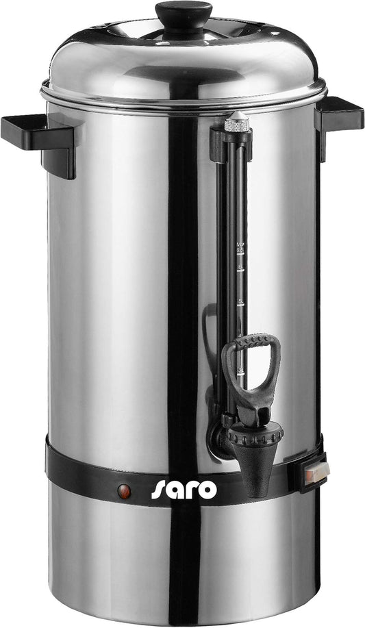 Saro Gastro Kaffeemaschine mit Rundfilter Modell Saromica 6005 Industriekaffeemaschine (6,75 Liter, 40 Tassen Kaffee, Brüh-& Warmhaltefunktion), Silber 317-1000
