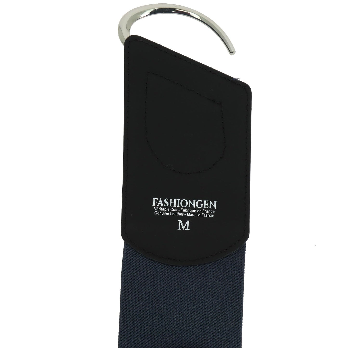 FASHIONGEN - Elastischer Damengürtel aus Rindsleder, DARLENE Blau marin, Medium