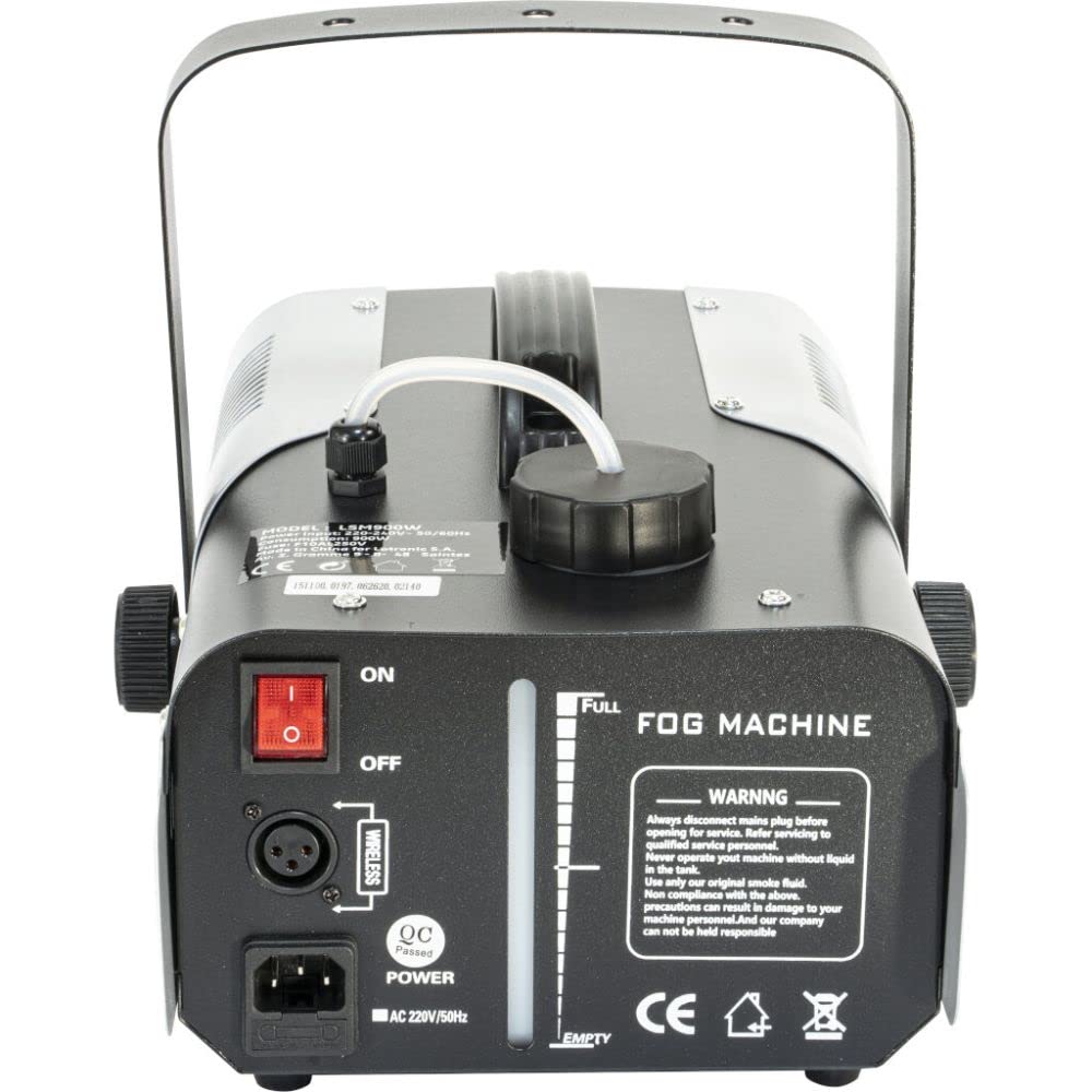 Ibiza - LSM900W - 900W Nebelmaschine mit Fernsteuerung - Schwarz und grau