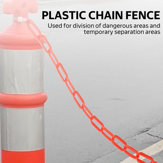 Kunststoff-Absperrkette, 25 Meter, 6 mm Stärke, Rot-Weiß (Schwarz Gelb)