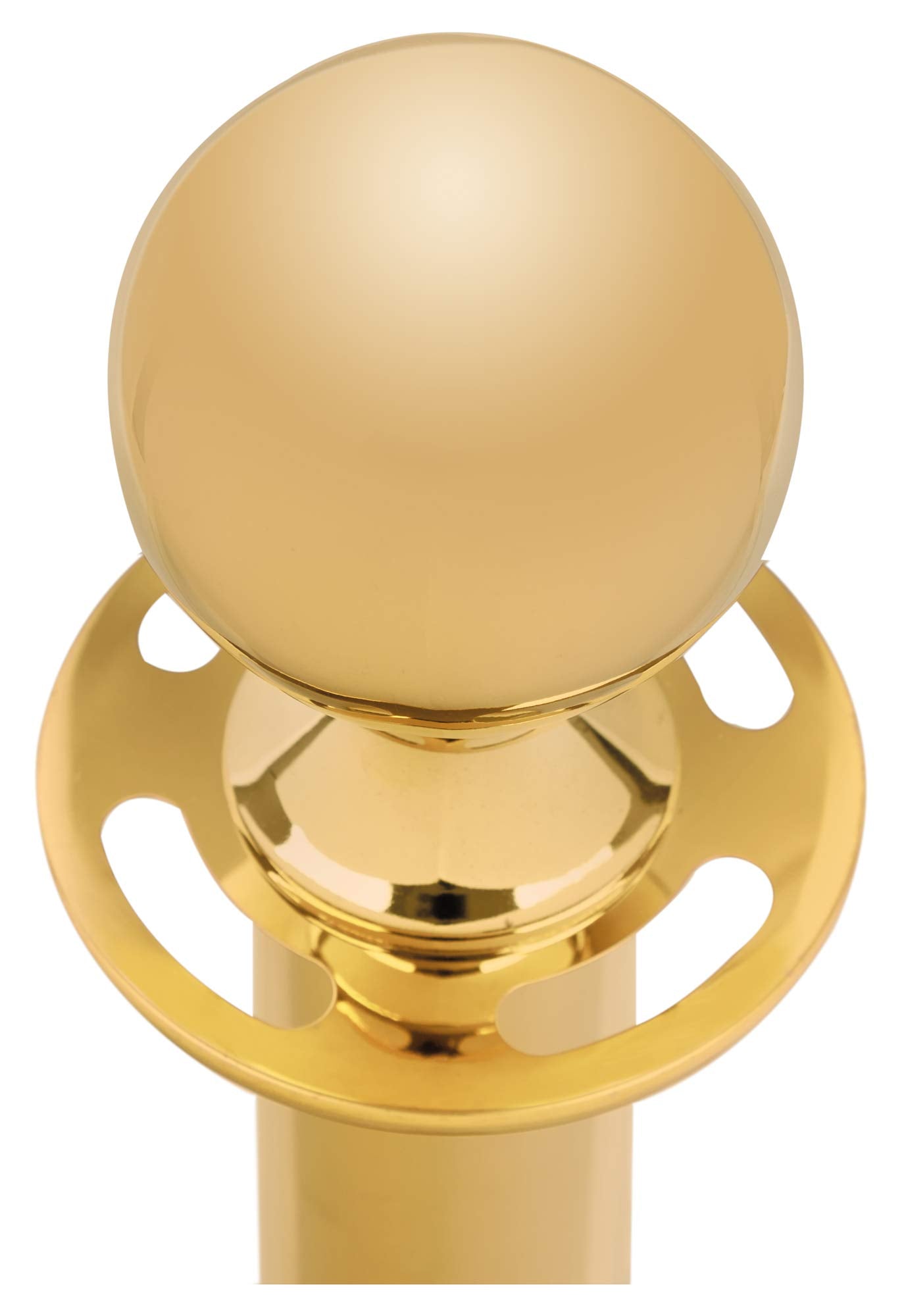 Stagecaptain PLS-150 Deluxe 4.2-150G Absperrständer Personenleitsystem - 4 Edelstahl-Stative und 2 rote Seile mit 1,5m Länge - Für Konzerte, Ausstellungen, Hotels, Kinos u.v.m. - gold