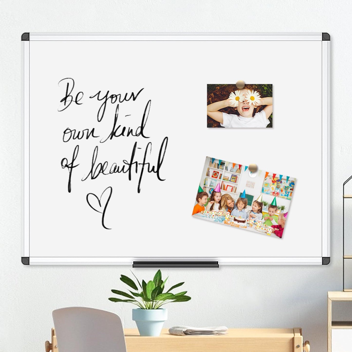 VIZ-PRO Whiteboard - mit Alurahmen, Magnetisch - 60 x 45 cm
