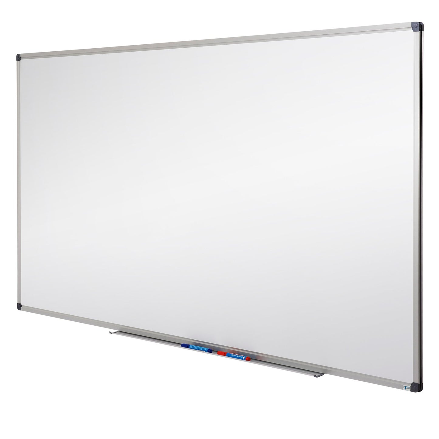 MOB Magnetisches Whiteboard 180x120cm mit Alurahmen und abnehmbare Stiftablage für Büro, Heim und Schule, Magnettafel kratzfest und trocken abwischbar | Magentboard in Hochkant oder Querkant