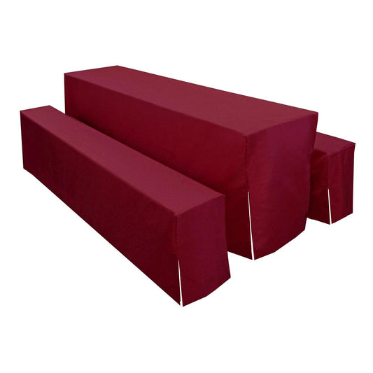 MODERNO blickdichte 3tlg. Hussen für Festzeltgarnituren 70er Bierbank Hussen in Rot - Bierzeltgarnitur Bierbank-Hussen & Biertisch-Husse Set