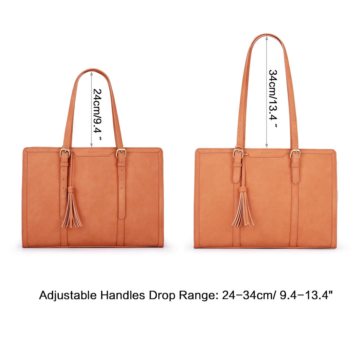 ECOSUSI Laptoptasche 15,6 Zoll Aktentasche Damen handtasche damen Groß Handtasche Business Arbeitstasche Bürotasche Damen Notebooktasche Shopper damen groß