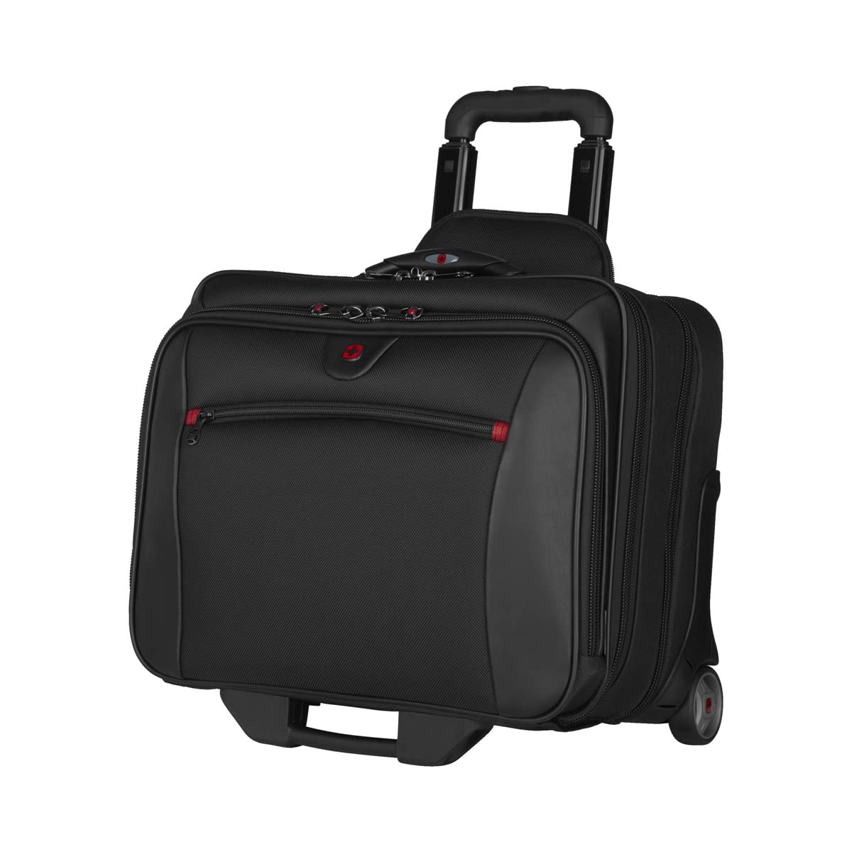 WENGER Potomac 2-TLG Laptop Trolley für Notebook bis 17 Zoll, herausnehmbare Laptop-Tasche 15 Zoll, 23 l, Damen Herren, Büro Business Reisen, Schwarz, 600661