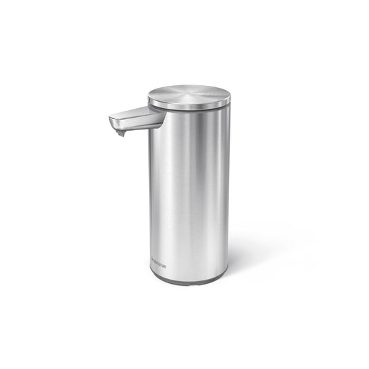 simplehuman 266ml Sensorspender, wiederaufladbarer automatischer Flüssigseifenspender, Variable Dosierung, tropffreies Ventil, IP67 wasserdicht, gebürsteter Edelstahl, ST1082