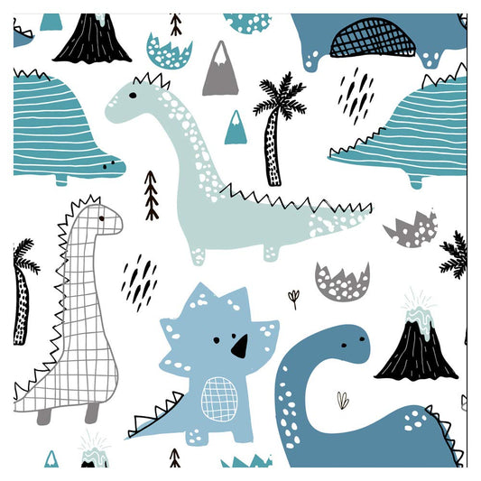 murando - Tapete selbstklebend 10m Wandtattoo dekorative Möbelfolie Dekorfolie Fotofolie Panel Wandaufkleber Wandposter Wandsticker - Kinderzimmer Dinosaurier Dino für Kinder Junge e-B-0013-j-a