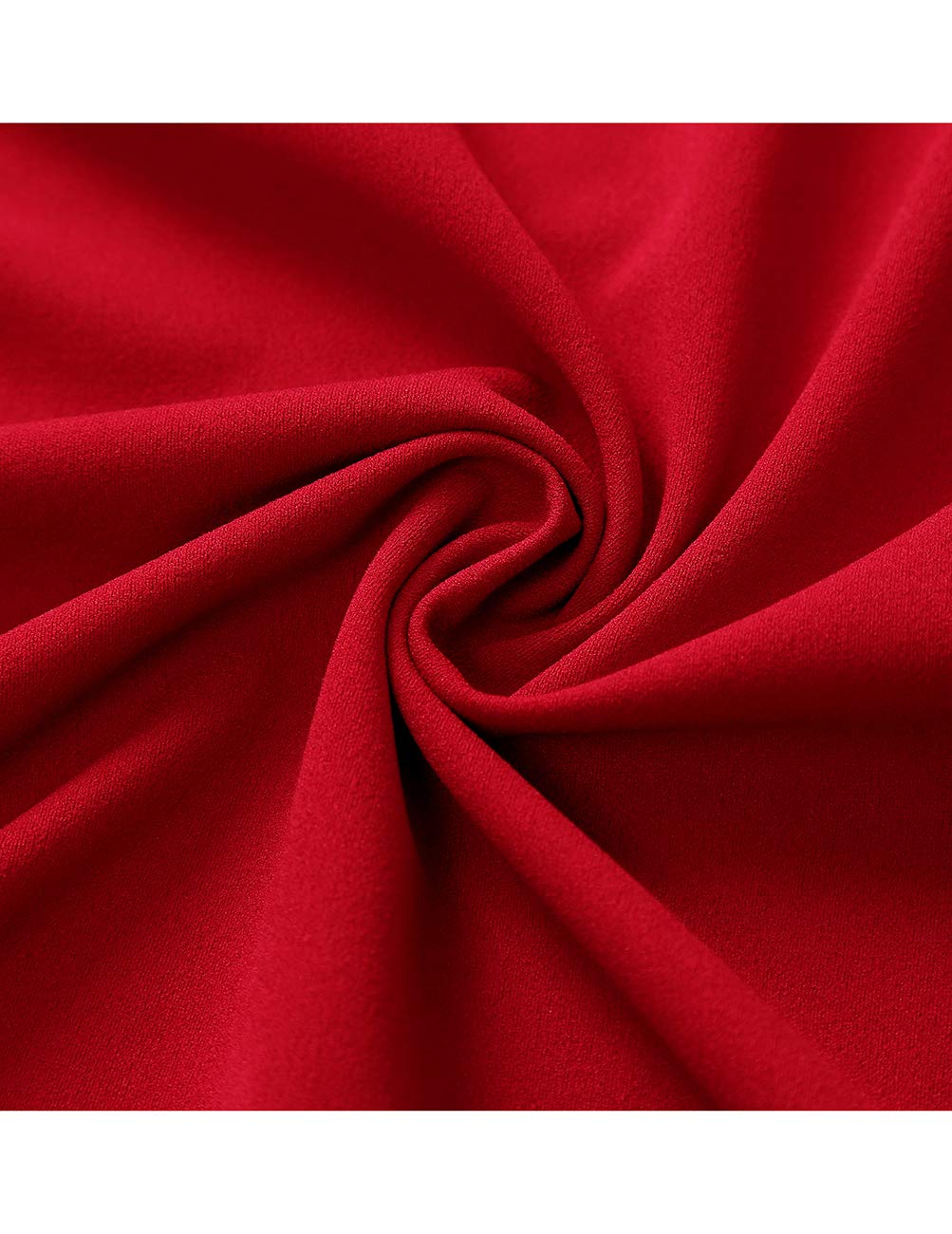 DRESSTELLS Damen Elegant Hochzeitkleid 1950er Vintgae Retro Cocktailkleid A-Line Swing Festlich Knielang Kleid Red 2XL