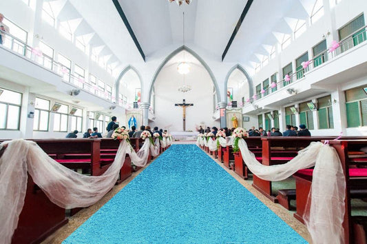 ShinyBeauty 2FTx15FT Aisle Runner für Hochzeiten, Türkis, Glitzer, Pailletten, für Outdoor, Hochzeit, Boden, Runner, Aisle, Indoor, Outdoor, Runner, für Zeremonien