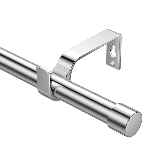 Ausziehbare Gardinenstangen 76-208cm, Dia 19mm Verstellbare Gardinenstange mit Kappenknäufen für Ösenvorhänge, Elegante Dekorative Vorhangstangen für Schlafzimmer