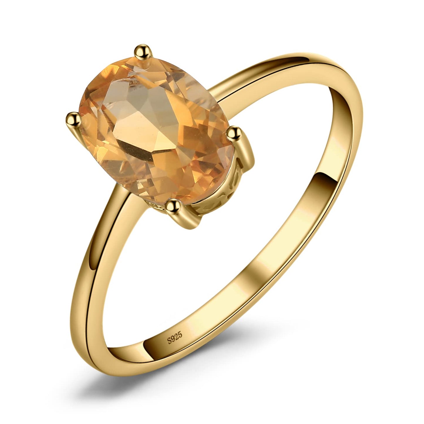 JewelryPalace Echt Edelstein Granat Citrin Peridot Blautopas Amethyst Ringe Gold, Verlobungsring Promise Solitär Ring Silber 925 Damen, Silberringe Damenring Antragsring Ringe, Damen Schmuck 62