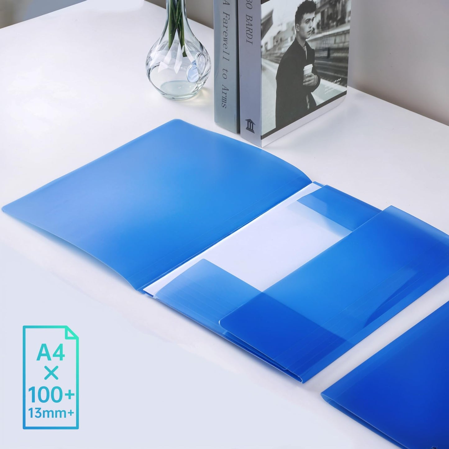 FRETONBA Postmappe A4 Schule, Sammelmappe 10 Stück, Eckspannermappe Elastische Bandbefestigung, Schnellhefter a4 PP-Material Robust und Langlebig, Dokumentenmappe a4 FTB