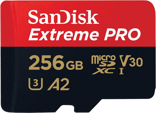 SanDisk Extreme PRO microSDXC UHS-I Speicherkarte 256 GB + Adapter & RescuePRO Deluxe (Für Smartphones, Actionkameras oder Drohnen, A2, Class 10, V30, U3, 200 MB/s Übertragung)