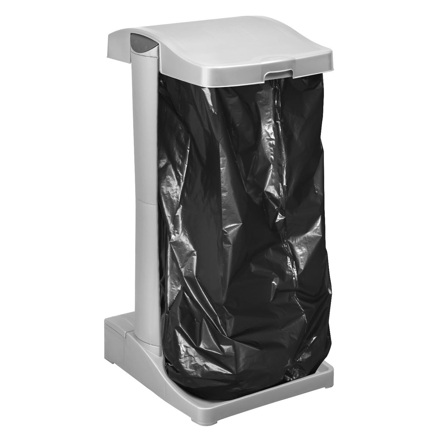 keeeper System-Müllsackständer mit integriertem Aufbewahrungsfach, 60-120 l, Ole, Silber