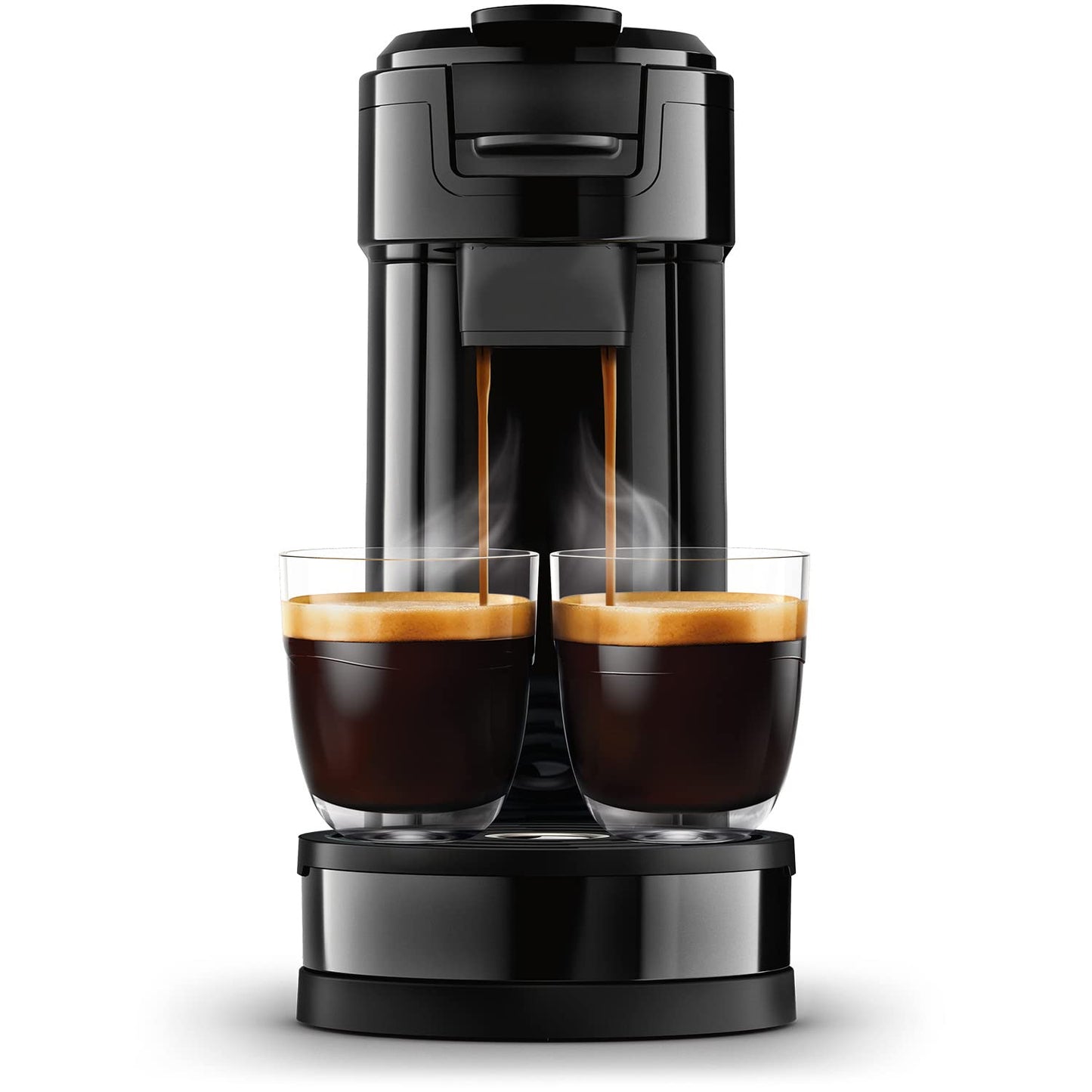 Philips Senseo Switch Pad- und Filterkaffeemaschine, 2-in-1-Brühtechnologie, 1-Liter-Wasserbehälter, 7 Tassen in einem Durchgang, Klavierlackschwarz (HD6592/64)