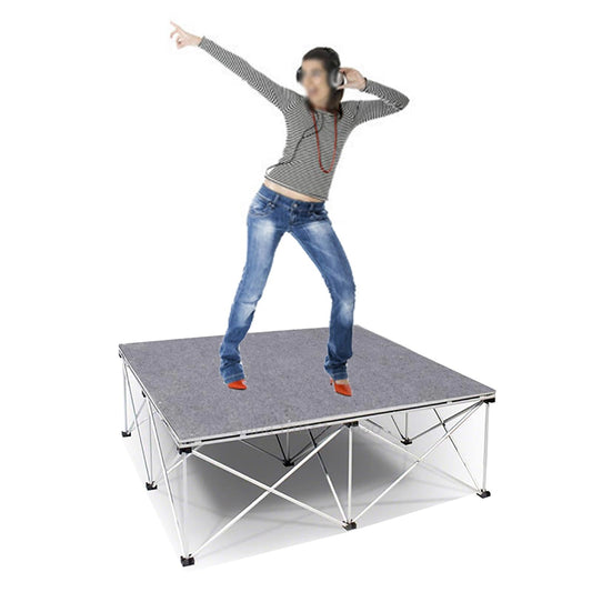 Tragbares Bühnenpodest tragbare Bühne Tragbares Bühnenpodest 4x4, Faltbare Tanzbühnenplattform Mit Verriegelungssystem, Wählbare Höhe Stabiler Modularer Bühnenbausatz Für Musik Performance Trommel(H 2