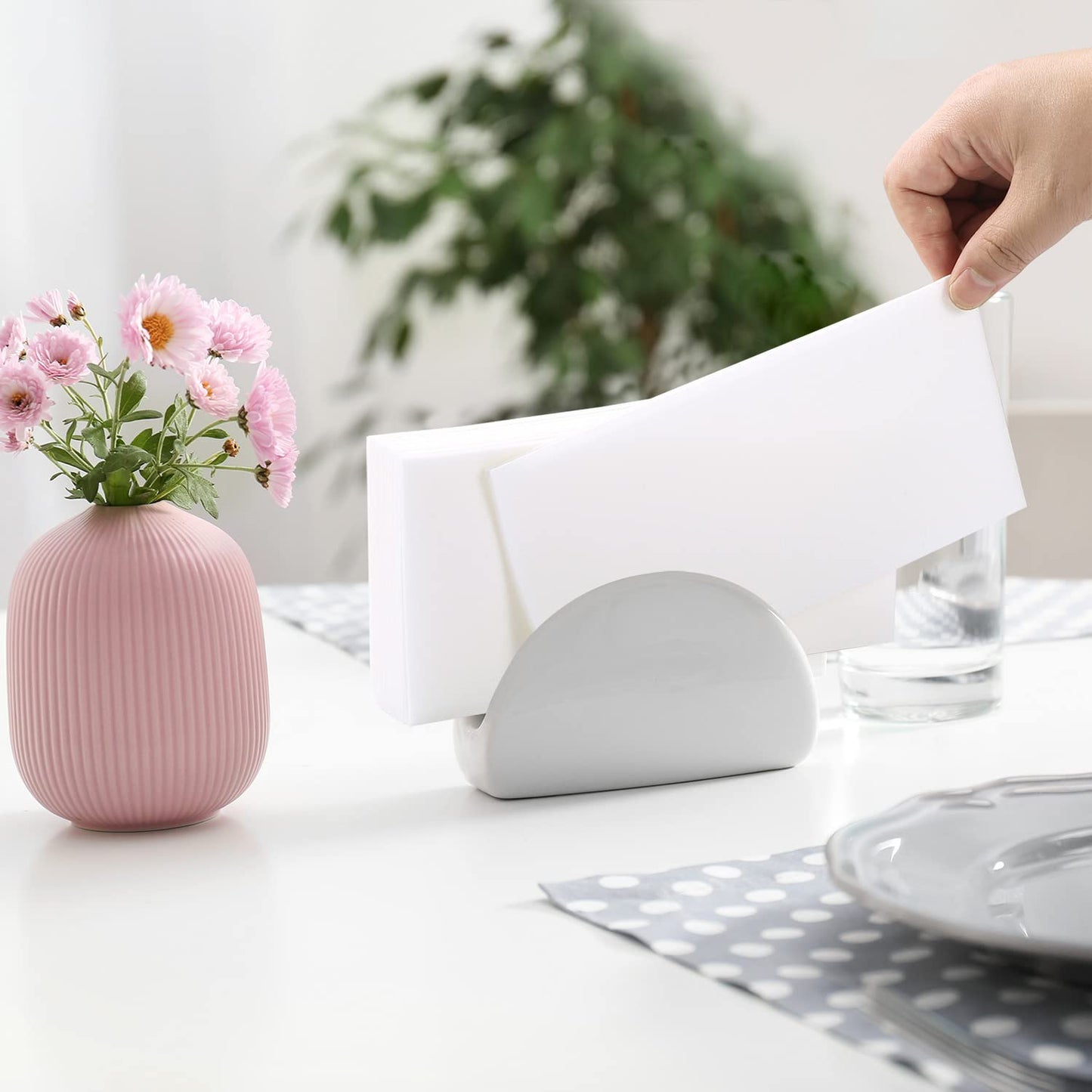 LEKOCH 100 PCS Einweg Servietten Weiß, Air Laid Stoffähnlich Servietten Für Hochzeit Premium QUALITÄT,43x30