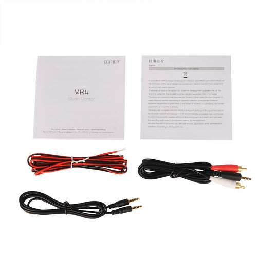 Edifier MR4 kompakte 2.0 Studiomonitore (42 Watt) mit Class-D Verstärker und Zwei wählbaren Klangmodi, Weiß