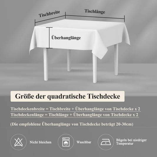 AooHome Tischdecke Abwaschbar, Grau Tischdecken 100x140cm Leinen-Optik Tischtuch aus Polyester Wasserabweisend mit Lotuseffekt, Dauerhaft Kratzfest für Wohnzimmer, Esszimmer, Balkon, Garten