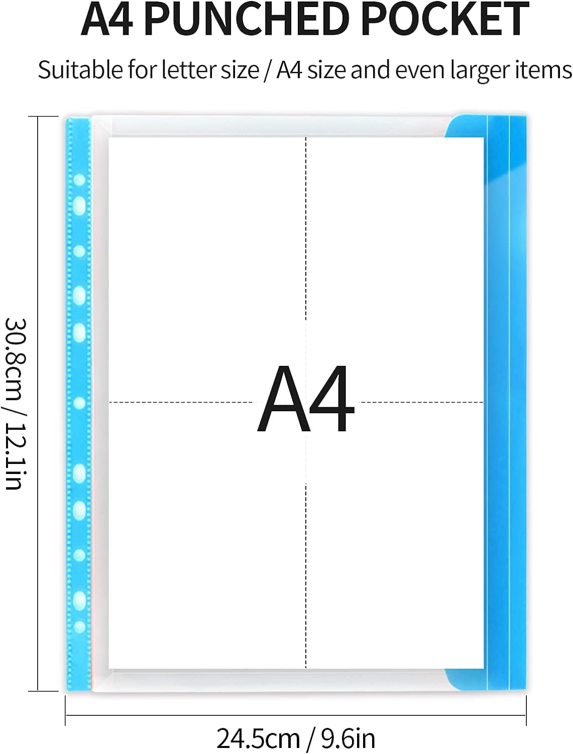 TOOELMON Dokumententasche A4, 12 Stück Transparent Dokumentenmappe A4 zum Abheften, Erweiterbare Wasserdicht Dokumenten Mappen A4 Abheftbar mit Druckknopf, 6 Farben