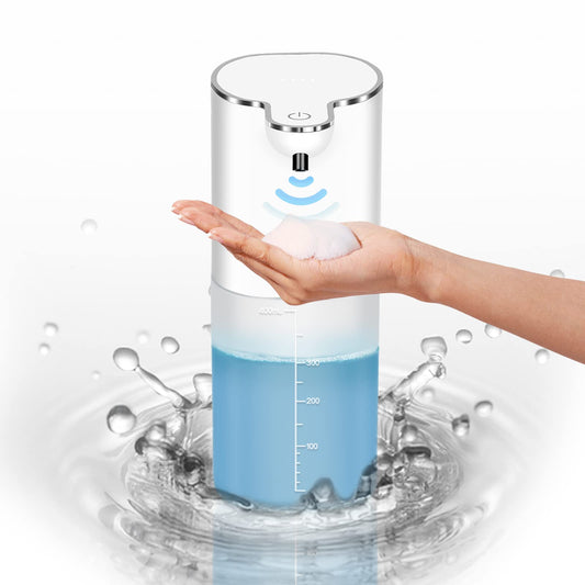 AIBISTAR Seifenspender Automatisch Wandbefestigung, 400 ML Induktiver Berührungsloser Flüssigkeitsspender, 4 Gänge Einstellbare Schalter, IPX5 Wasserdicht,Geeignet für Küche,Bad und Hotel