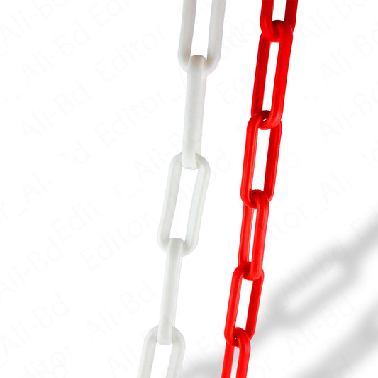 Marwotec 25 Meter Kunststoffkette rot weiß 6mm auf Rolle Absperrkette rot weiß aus Kunststoff ideale Kette zum Absperren von Flächen, gut sichtbar, stabil und handhabbar von Marwotec aus Deutschland
