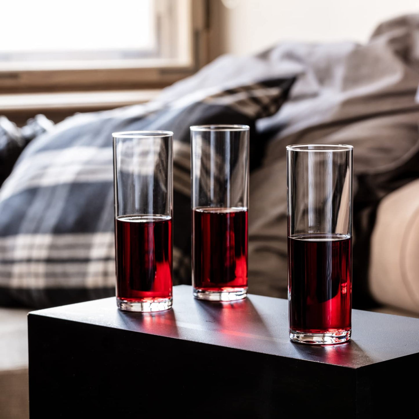 Krosno Getränke Glas Wassergläser, zartes, leichtes Glas| 6-teiliges Set | 200 ml | Pure Kollektion | Perfekt für Zuhause, Restaurants und für Partys und Veranstaltungen | Spülmaschinenfest
