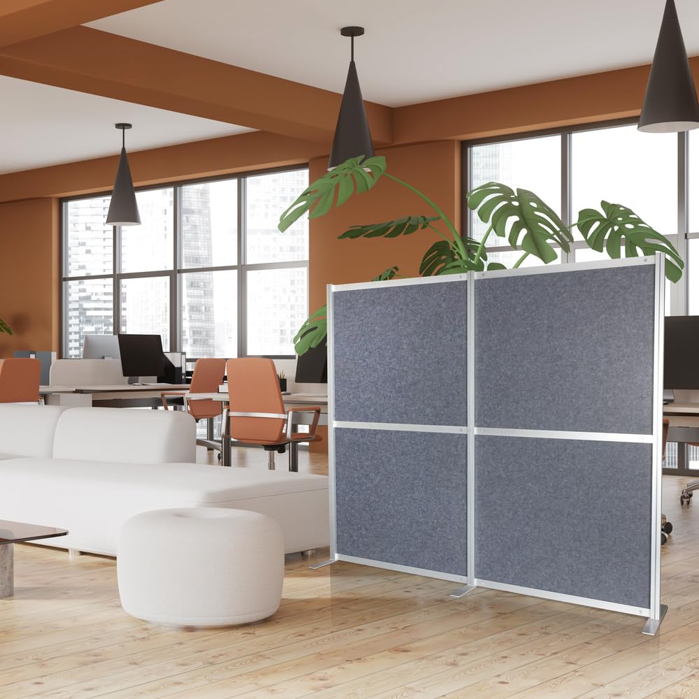 hjh OFFICE Akustiktrennwand FLEXMIUT MODUL schallabsorbierende Trennwand, freistehender Sichtschutz für Büro und Zuhause, Grau