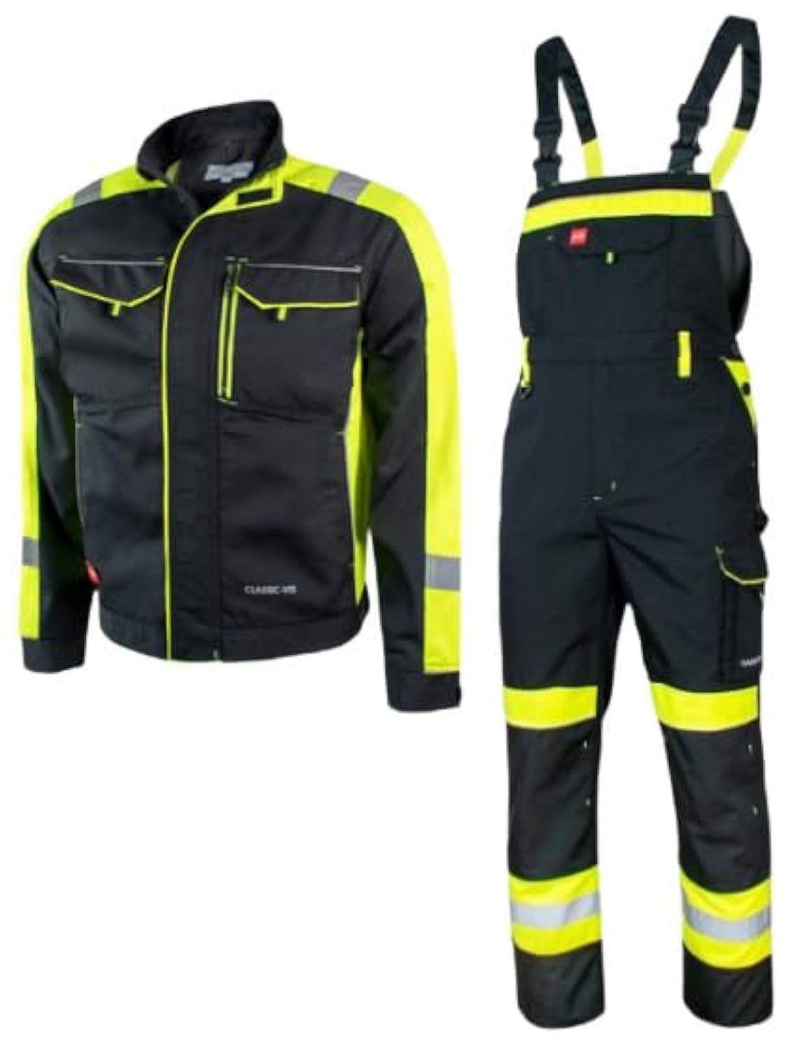 KEILOR Arbeitsoverall-Set Herren Arbeitsjacke und Latzhose mit Kniepolstertaschen Herren Latzhose Schutzanzug Arbeitsanzug Schutzanzug, strapazierfähige Arbeitskleidung Größe 50