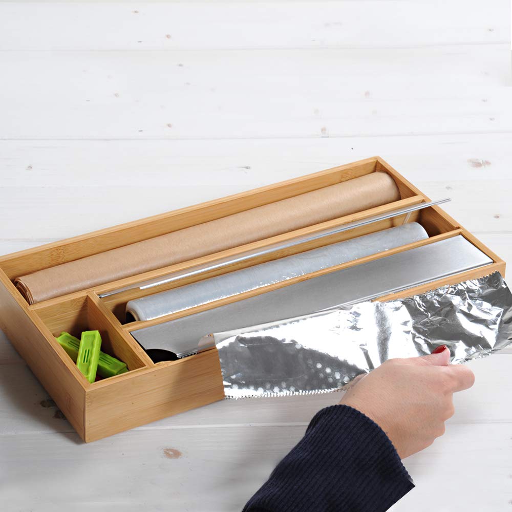 Kesper 58041 13 Folienspender für die Schublade, Braun, 42 x 19 x 5,4 cm