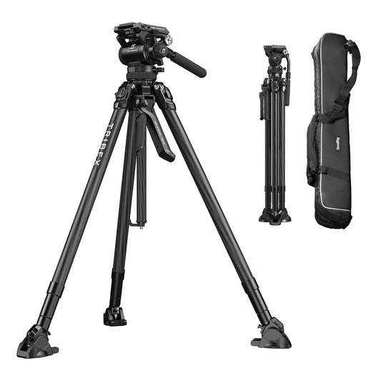 SMALLRIG Tribex Hydraulisches Carbonfaser-Stativ kit, Schnell Ausziehbares Kamera-Videostativ mit 4-Stufigem Fluidkopf mit Gegengewicht, Stufenlose Dämpfung Beim Schwenken/Neigen 4259