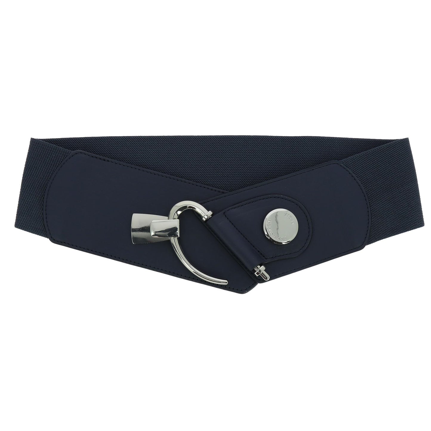 FASHIONGEN - Elastischer Damengürtel aus Rindsleder, DARLENE Blau marin, Medium