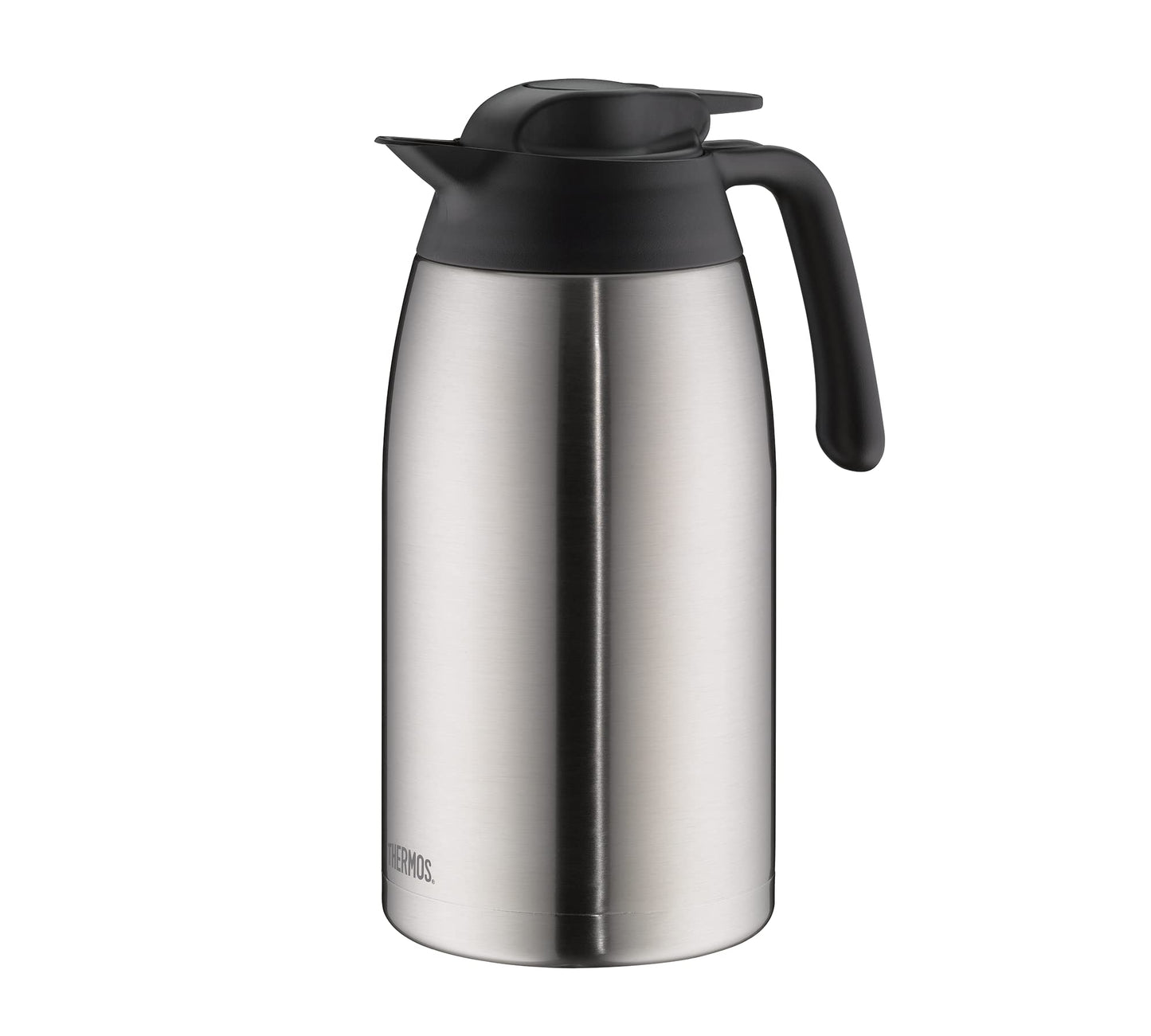 THERMOS Kaffeekanne THV, Thermoskanne Edelstahl 2L, Edelstahleinsatz, große Öffnung, spülmaschinenfest, 4026.205.200, Isolierkanne 24 Stunden heiß, ideal für Kaffee oder Teekanne, Kanne für 16 Tassen