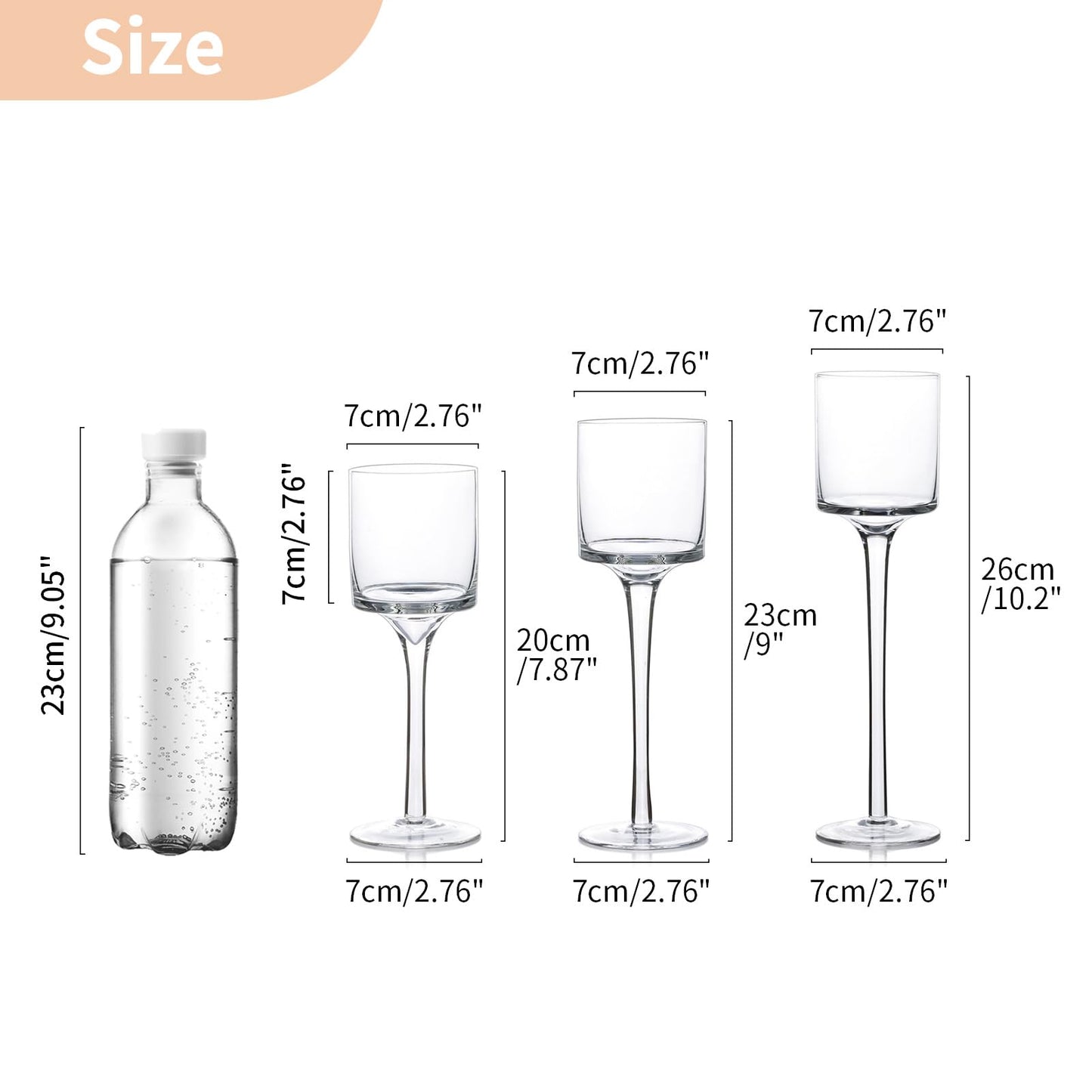 Nuptio Teelichthalter 3 Stück Glas Kerzenhalter für Teelicht & Schwimmkerzen Hohe Elegante Stumpenkerzenhalter für Hochzeit Party Tisch Weihnachten Tafelaufsätze Wohnzimmer Heimdekoration