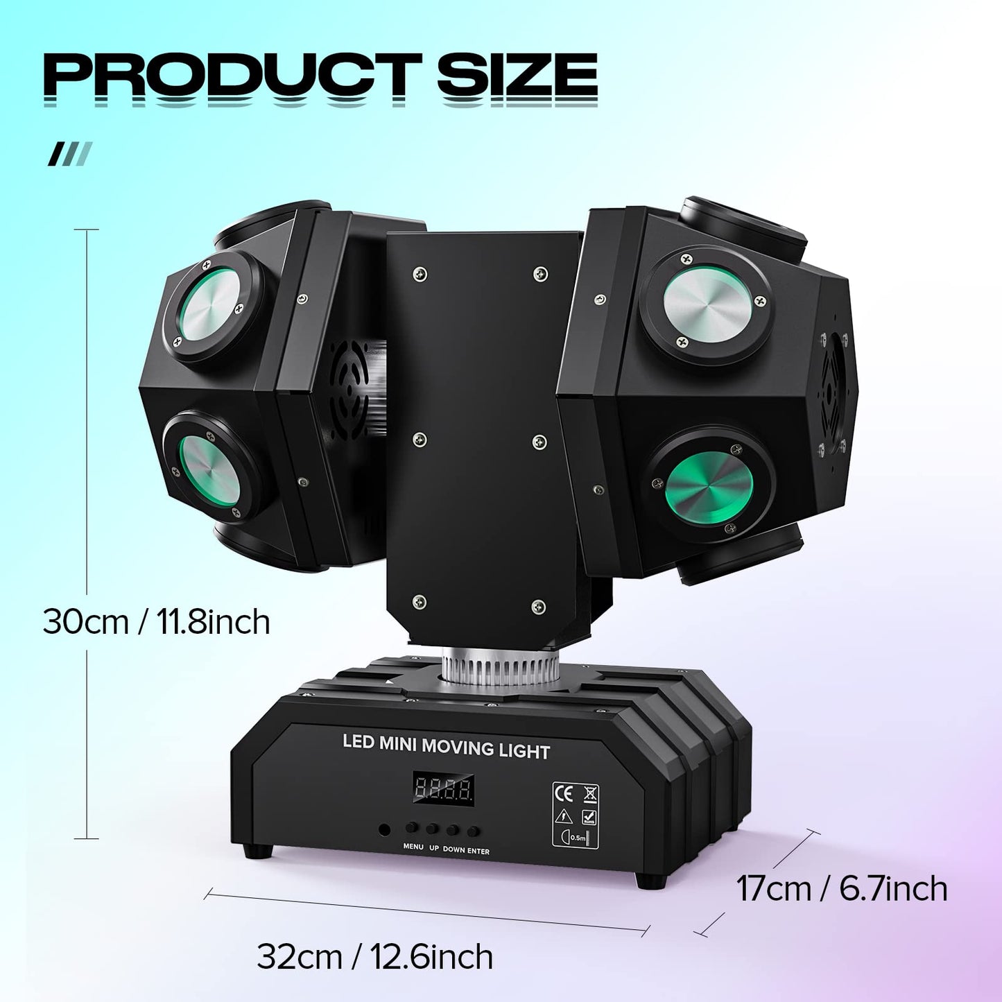 Moving Head LED 150W Disco licht Party licht dmx512 RGBW Bühnenlichter DJ lichter Stroboskoplicht für Bar Effektstrahler Club Hochzeit Weihnachten Lichttechnik