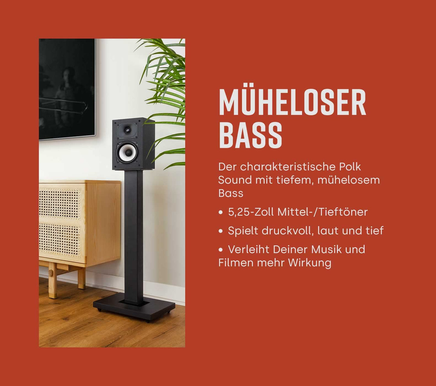 Polk Audio Monitor XT15 kompakter Regallautsprecher, Stereolautsprecher, Surround Lautsprecher, Hi-Res Zertifiziert, Dolby Atmos und DTS:X kompatibel, HiFi und Heimkino Lautsprecher (Paar)