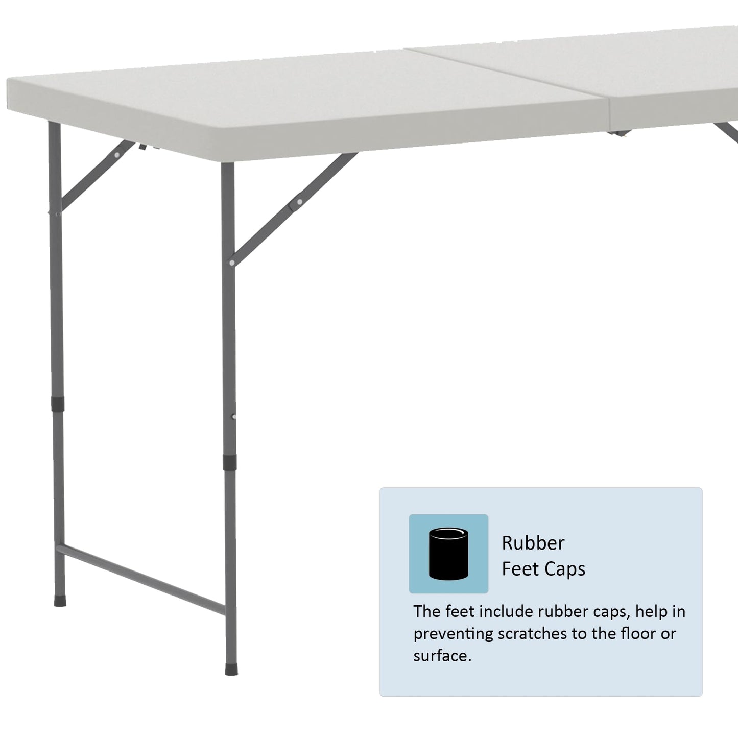 Home Vida Klapptisch, robust, extra stark, für Camping, Buffet, Hochzeit, Markt, Garten, Party, Kofferraum, Picknickbock, für drinnen und draußen, klappbarer Tragegriff