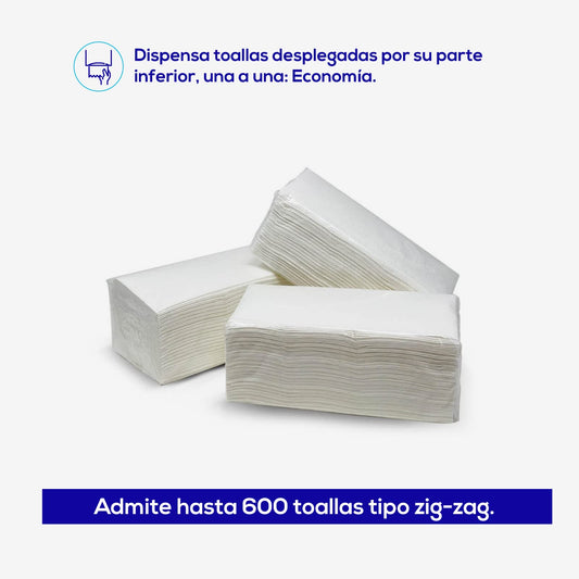 Jofel AH33000 - HANDTUCHSPENDER Z-FALZ AZUR, Wandmontage, aus Acrylnitril-Butadien-Styrol, WEISS