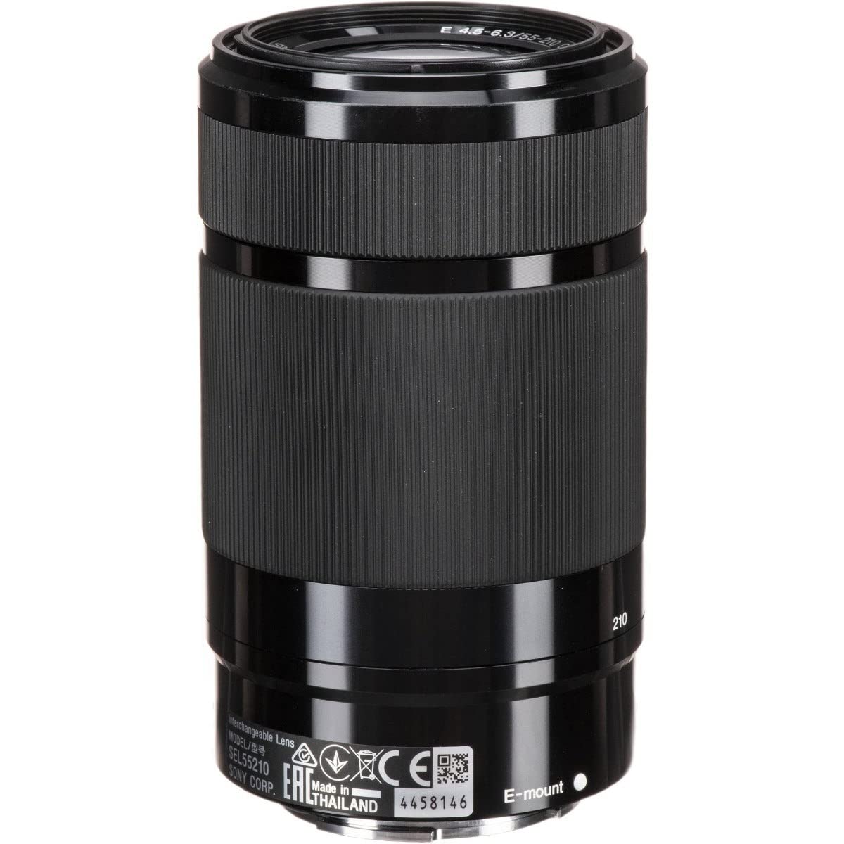 Sony SEL-55210 Tele-Zoom-Objektiv (55-210 mm, F4.5–6.3, OSS, APS-C, geeignet für A7, ZV-E10, A6000- und Nex-Serien, E-Mount) schwarz