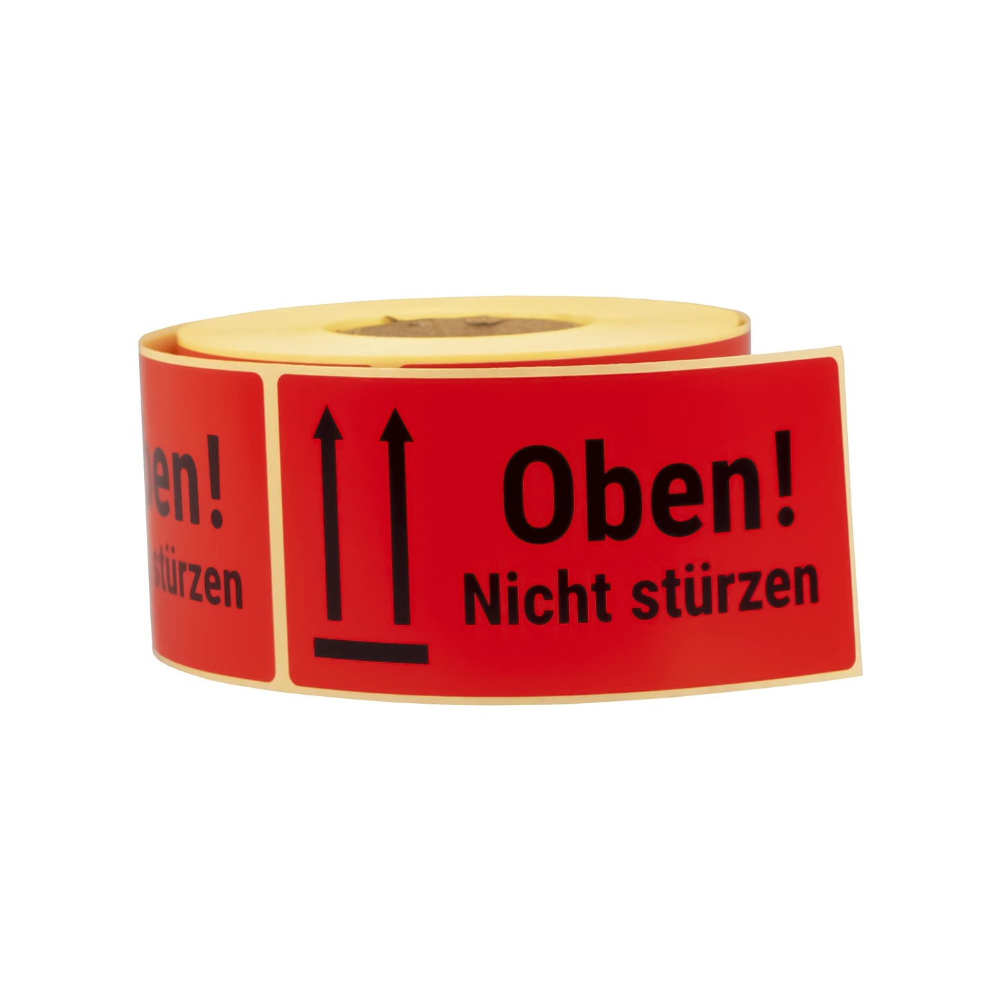 MDlabels Warnetiketten auf rolle 100x50mm – 500 – Oben Nicht stürzen- Not to be dropped - 500 Versandaufkleber - für Versand von Paketen, Briefen, Päckchen und für Umzüge