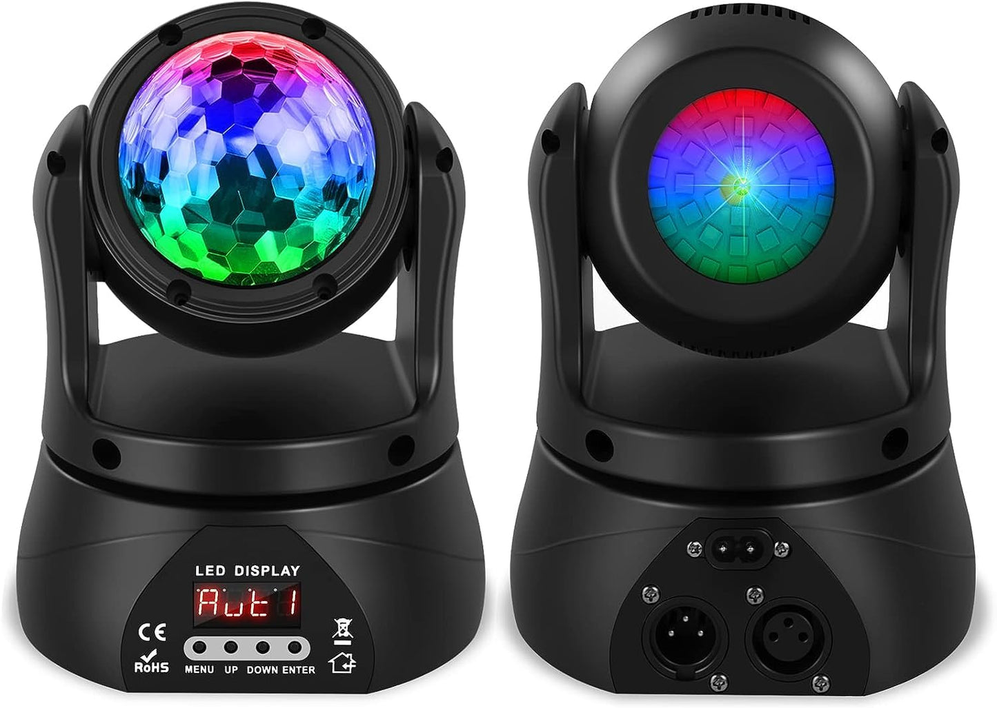 Discokugel, U`King Partylicht Mini Moving Head Bühnenlicht Party Lichter mit d-mx512 Control,RGBW für Party/Bar/Geburtstag/Hochzeit/Live Show/Halloween