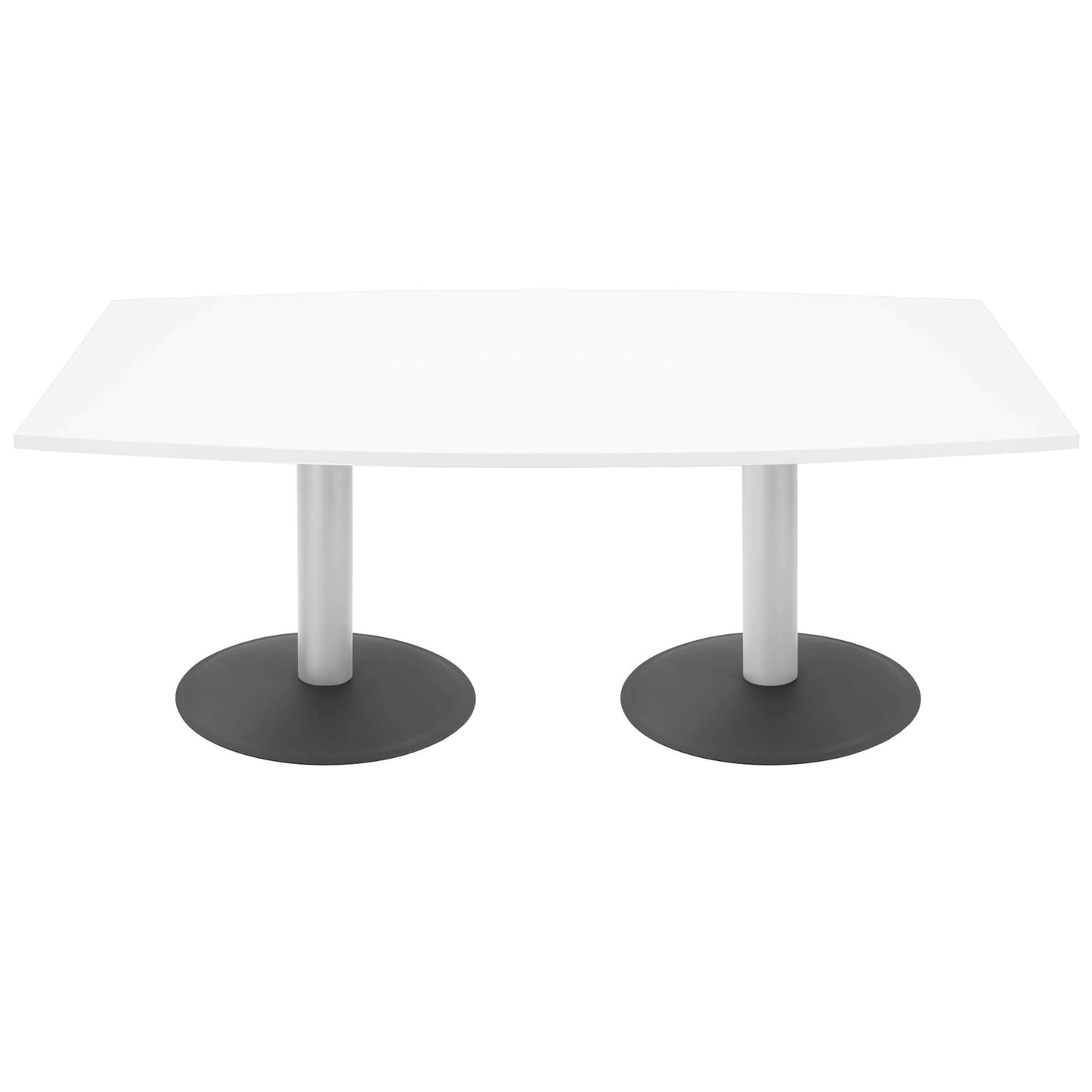 Optima Konferenztisch Bootsform 180x100 cm Besprechungstisch Weiß Tisch Esstisch Küchentisch