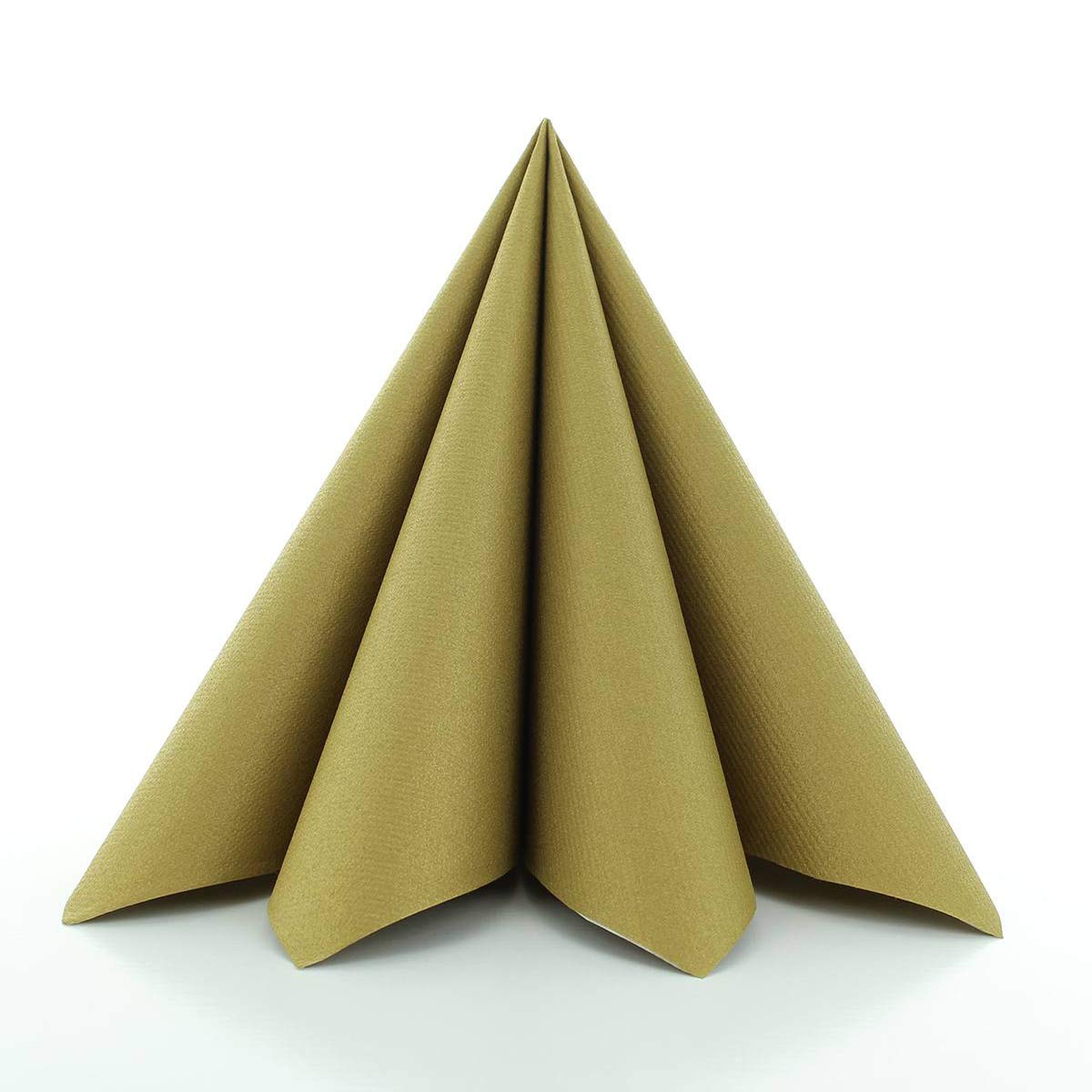 Sovie Home Linclass®Airlaid Serviette 40x40cm, saugstark und reissfest, ideal für Hochzeiten, Geburtstage, Festlichkeiten, Gold, 12 Stück