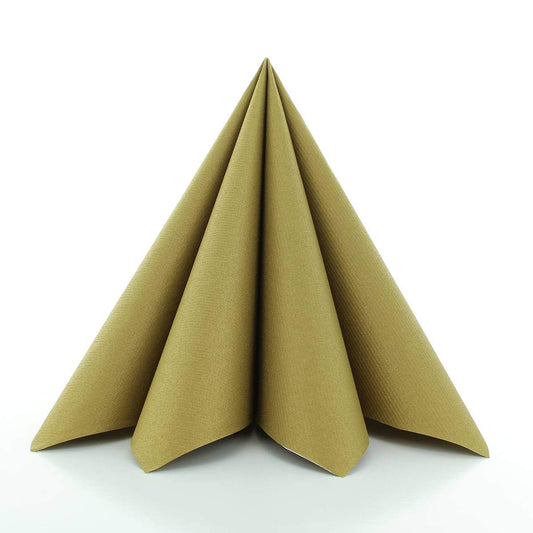 Sovie Home Linclass®Airlaid Serviette 40x40cm, saugstark und reissfest, ideal für Hochzeiten, Geburtstage, Festlichkeiten, Gold, 12 Stück