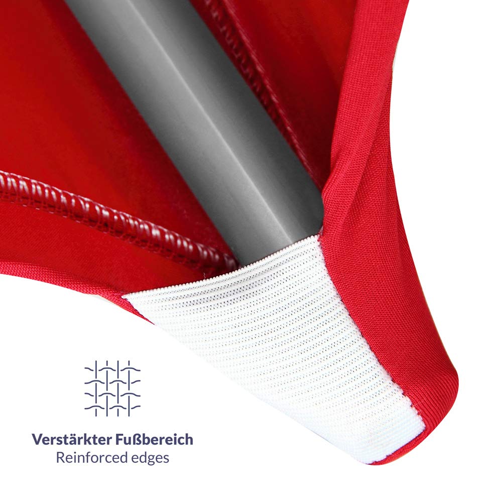 Deuba® 5X Stehtisch Hussen Ø 60-65/70-75/80-85cm Viele Farben 30°C Waschbar Verstärkte Standfüße Stehtischhusse Überzug Stretch (Ø 80-85cm, Rot)